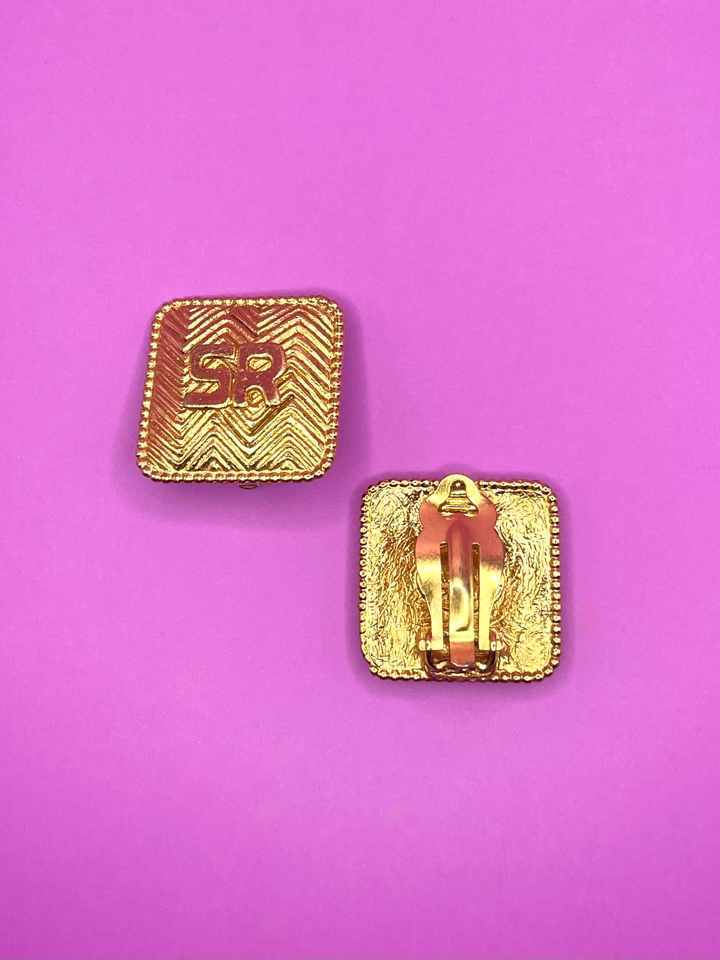 Clips vintage texturés Sonia Rykiel