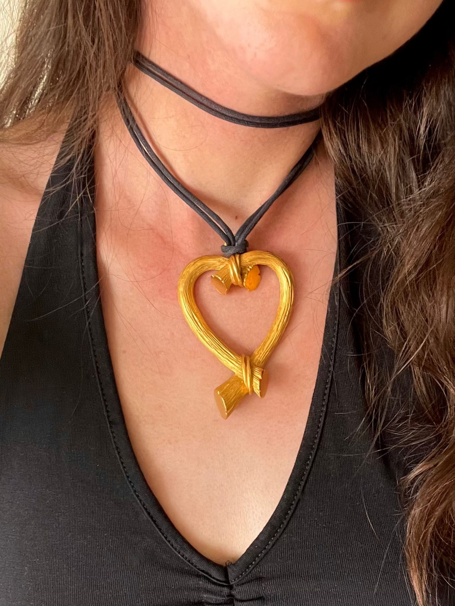 Collier Escada coeur années 90