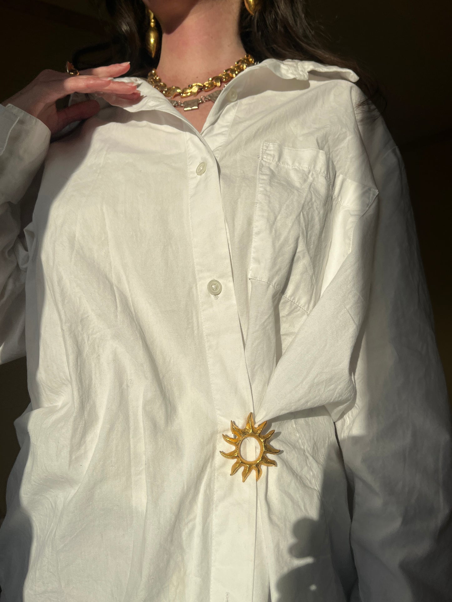Broche/pendentif soleil Lancôme années 80