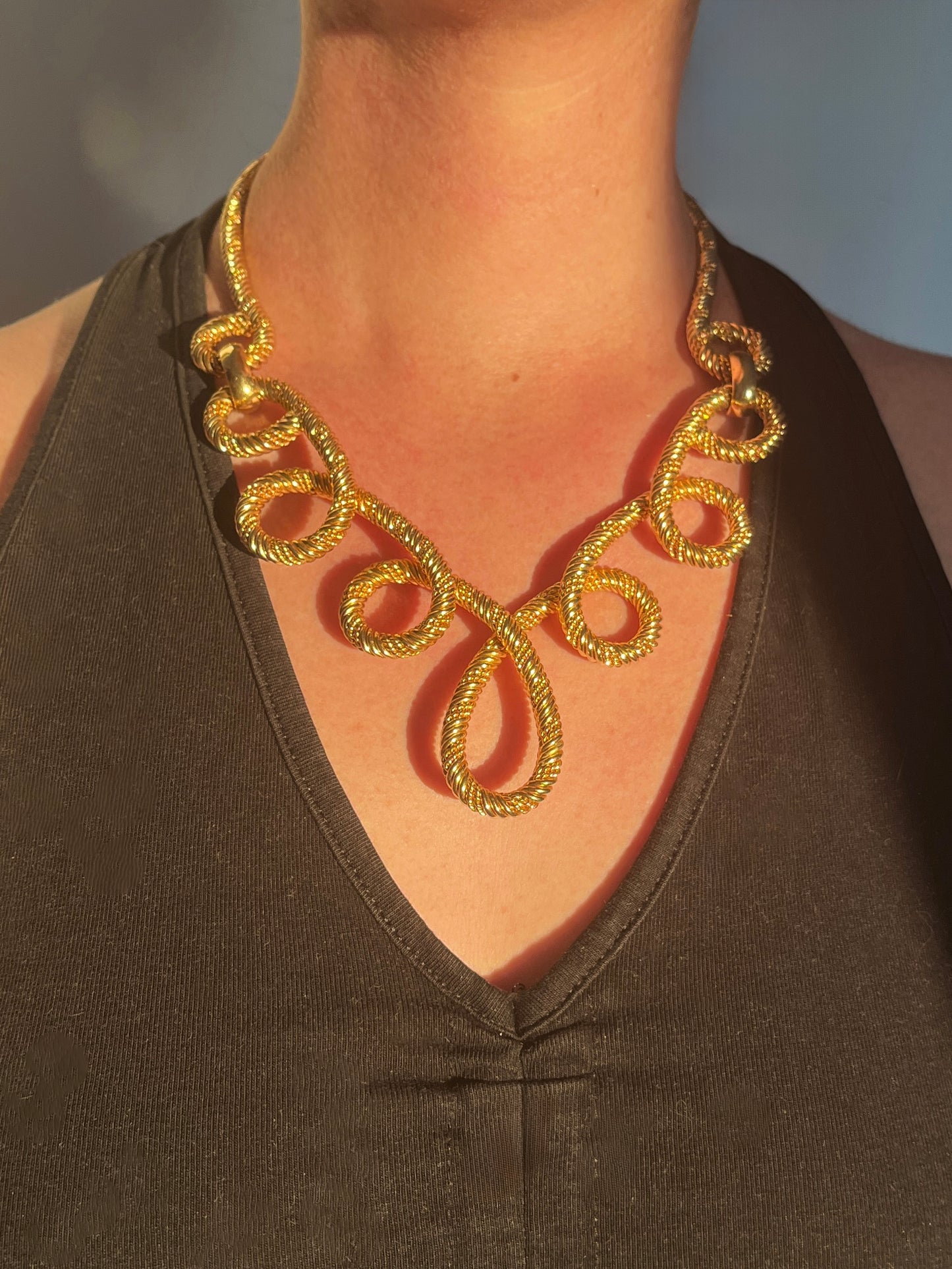 Ravissant collier Couture années 70 signé Grossé