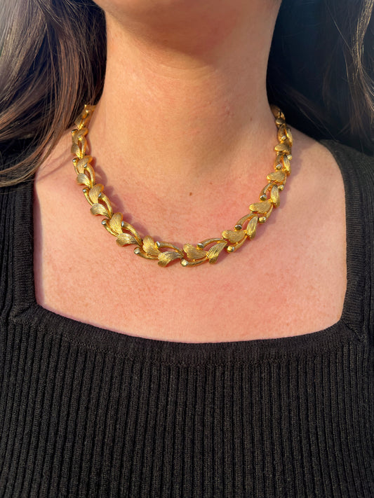Collier doré épis de blé