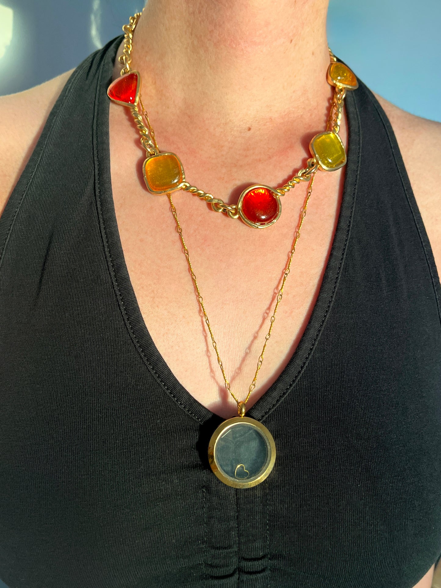 Collier pendentif rond