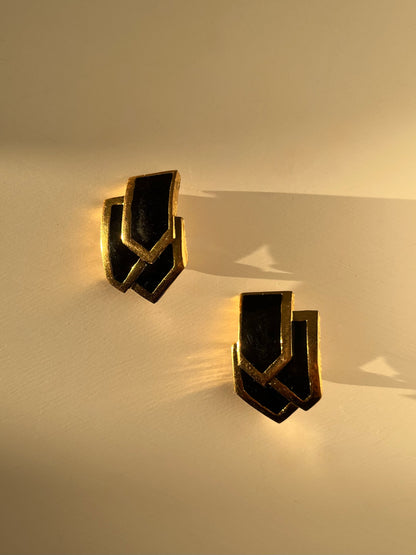 Clips Couture noirs et dorés Lanvin