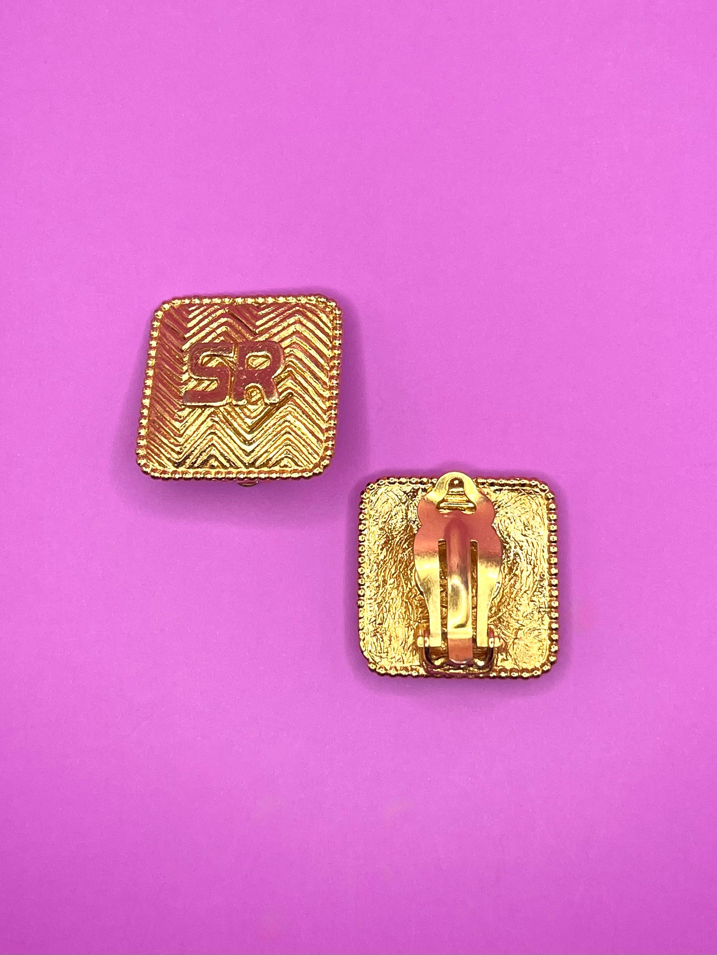 Sonia Rykiel vintage textured clips