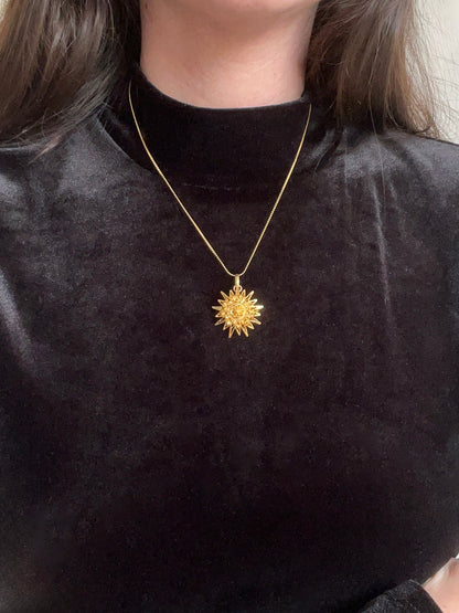 Sun pendant brooch