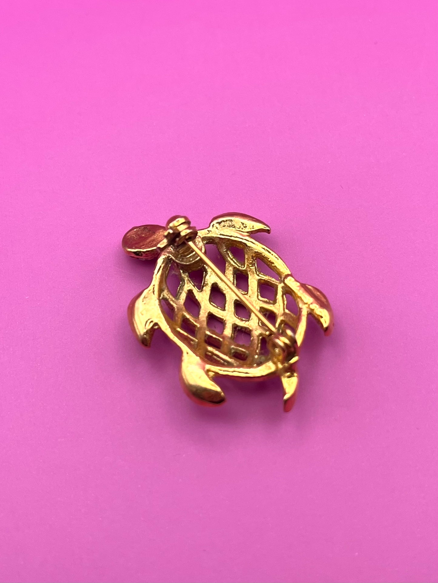 Broche tortue bicolore