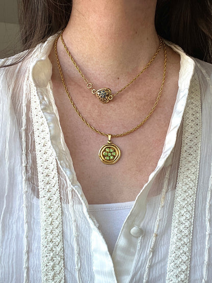 Collier upcyclé double rang Olympe