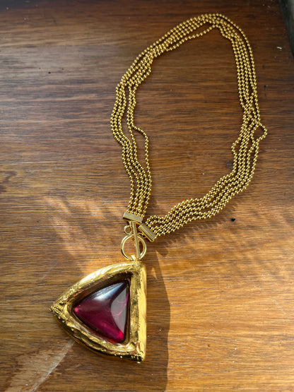 Collier upcyclé maxi pendentif