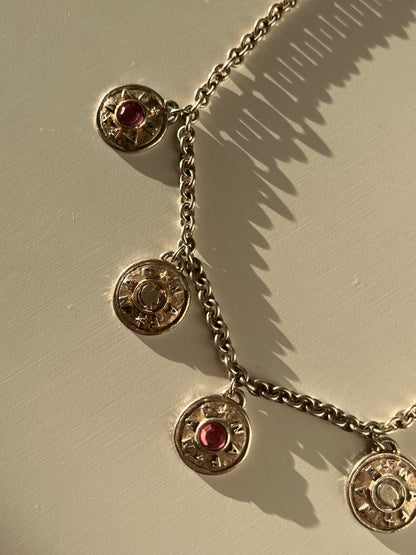 Collier argenté à breloques Naf Naf