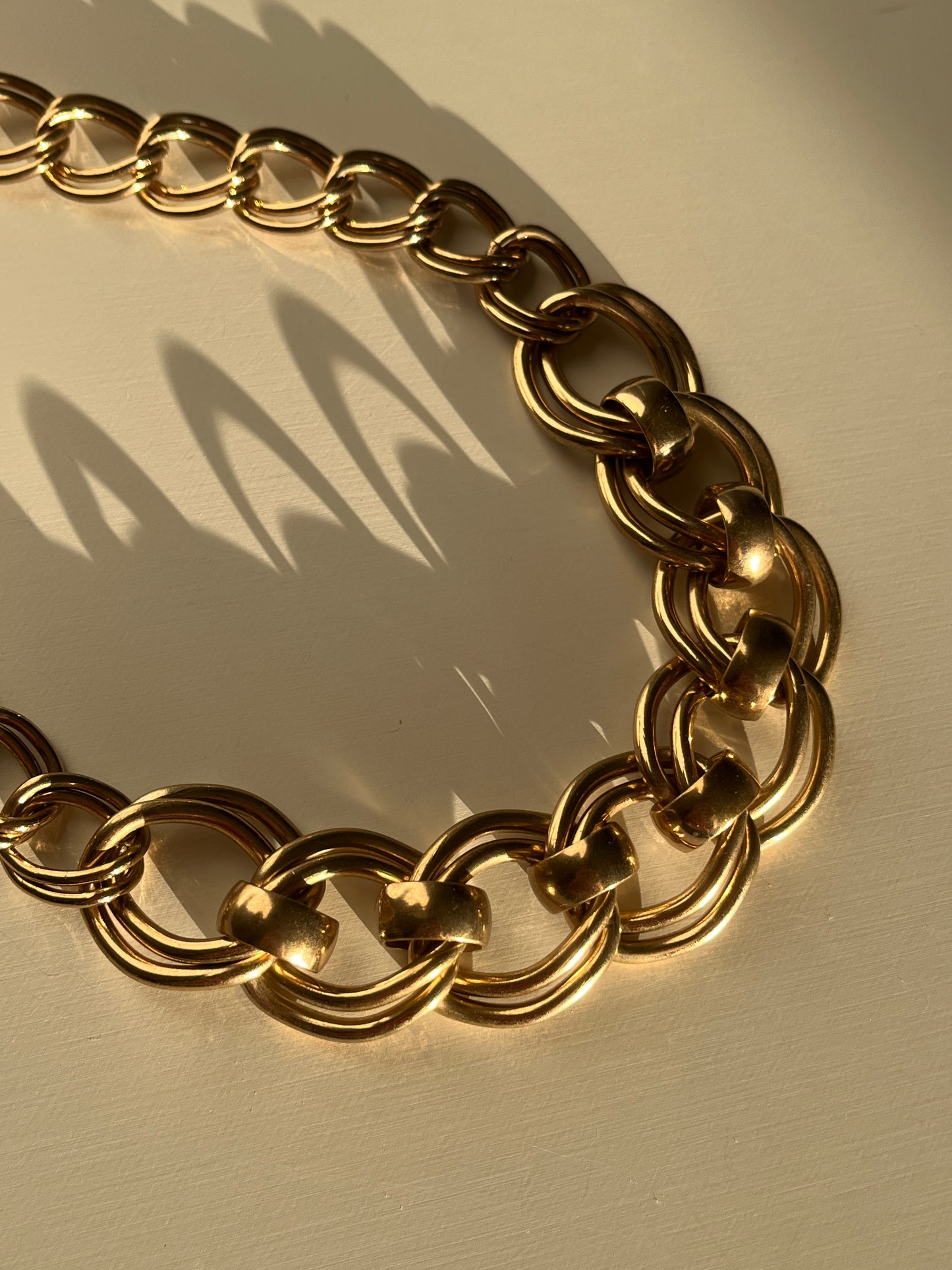 Collier chunky à double maillons