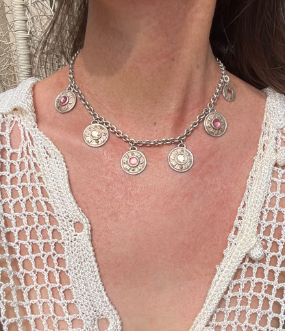 Collier argenté à breloques Naf Naf