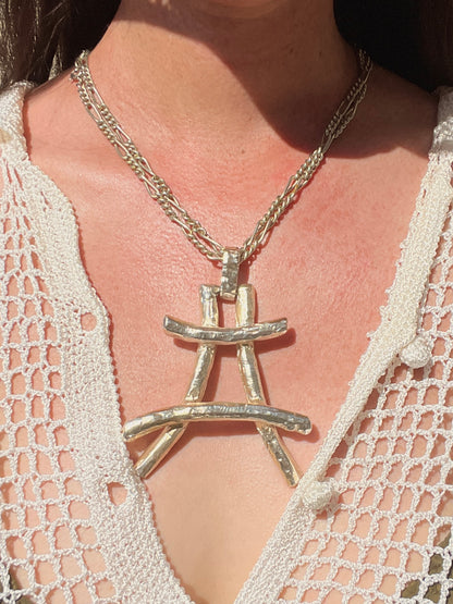 Pendentif argenté XXL Dolce vita