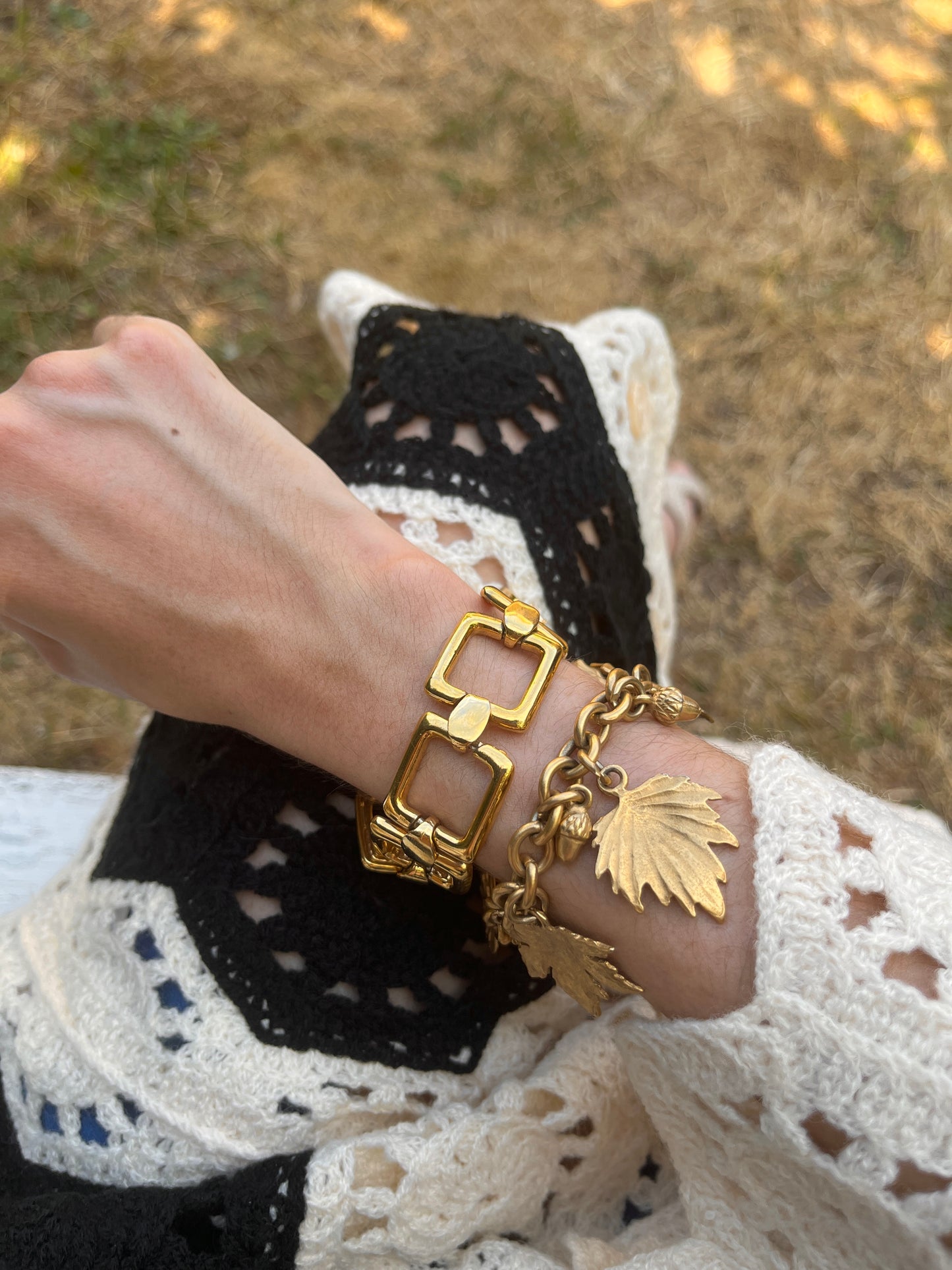 Bracelet Agatha à breloques, années 90
