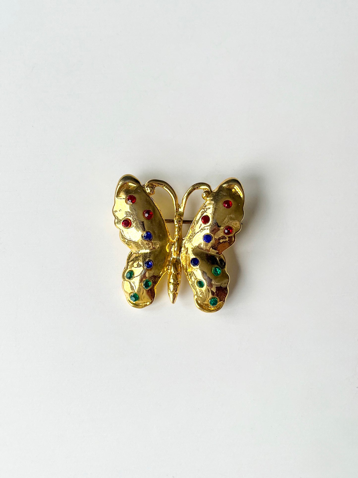 Broche papillon multicolore