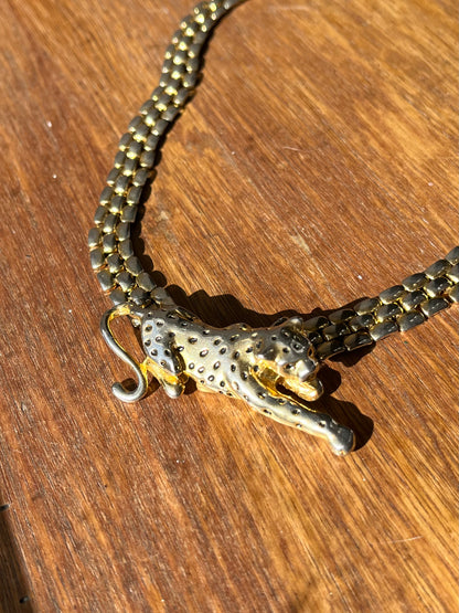 Collier panthère années 80
