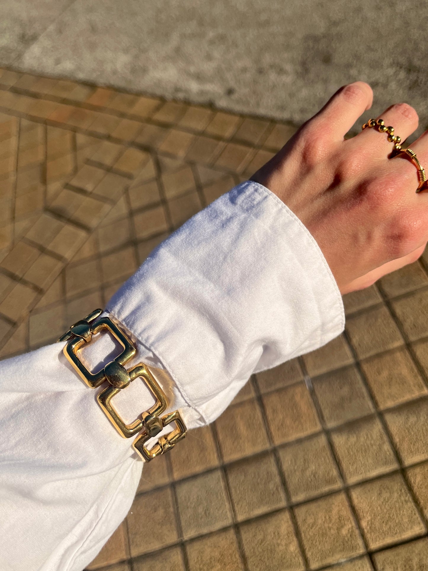 Bracelet maillons carrés