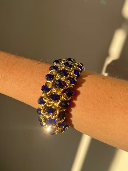 Bracelet à perles bleues