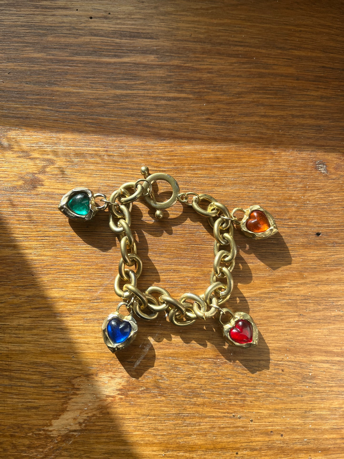 Bracelet breloques coeurs