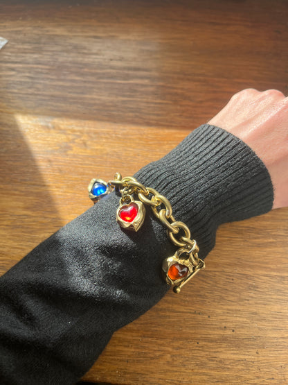 Bracelet breloques coeurs