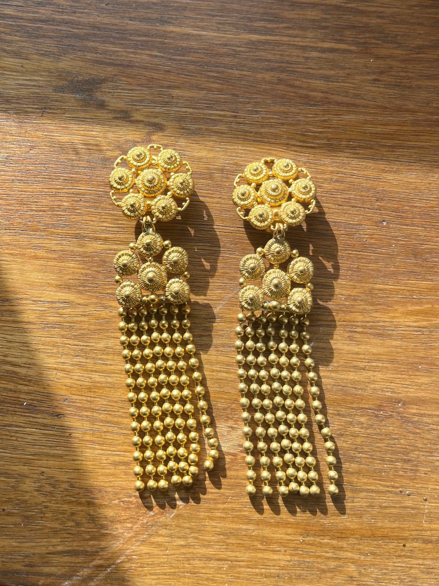 Clips dorés pendants