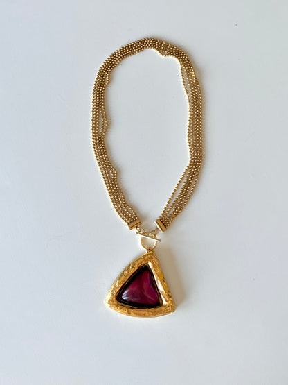 Collier upcyclé maxi pendentif