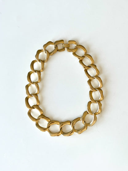 Collier gros maillons plat