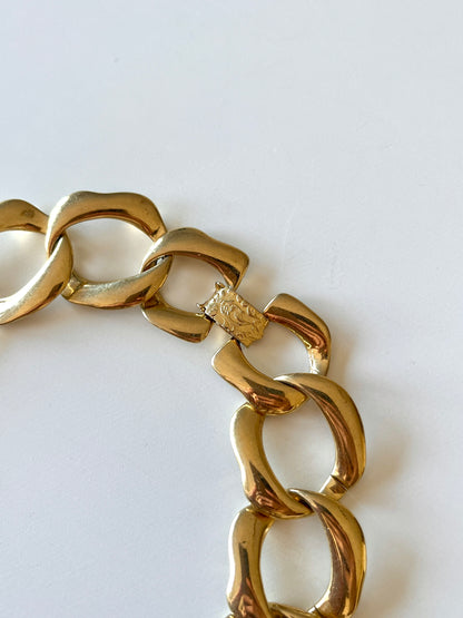 Collier gros maillons plat