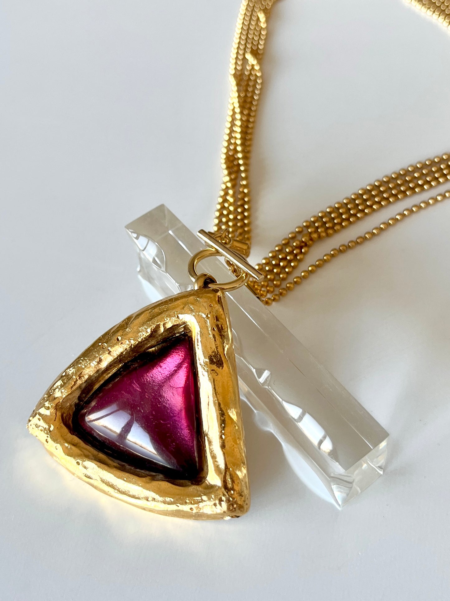 Collier upcyclé maxi pendentif