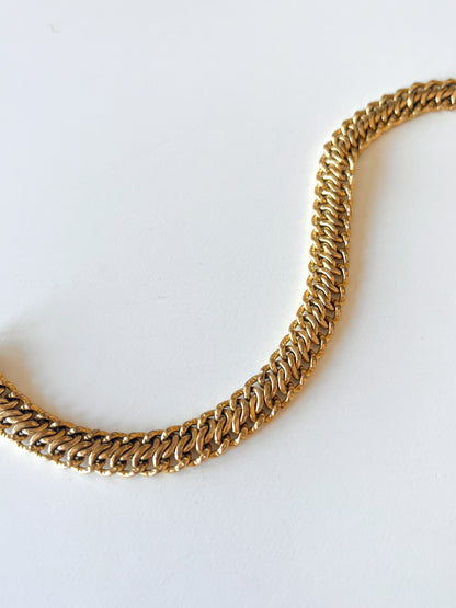 Bracelet plat plaqué or