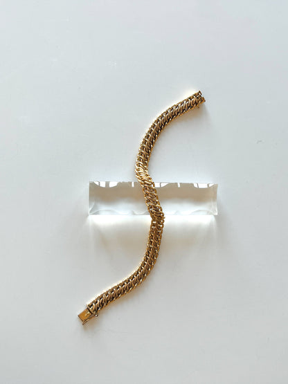 Bracelet plat plaqué or