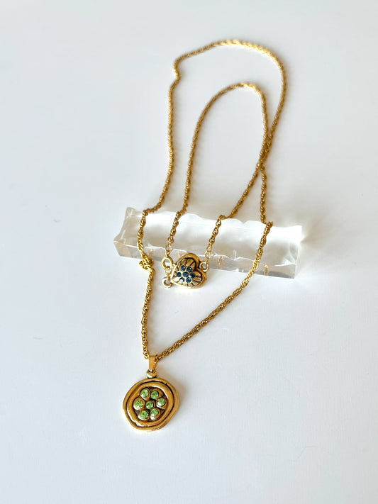 Collier upcyclé double rang Olympe