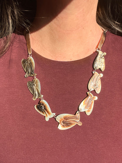 Collier poissons nacrés