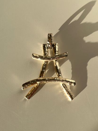 Pendentif argenté XXL Dolce vita