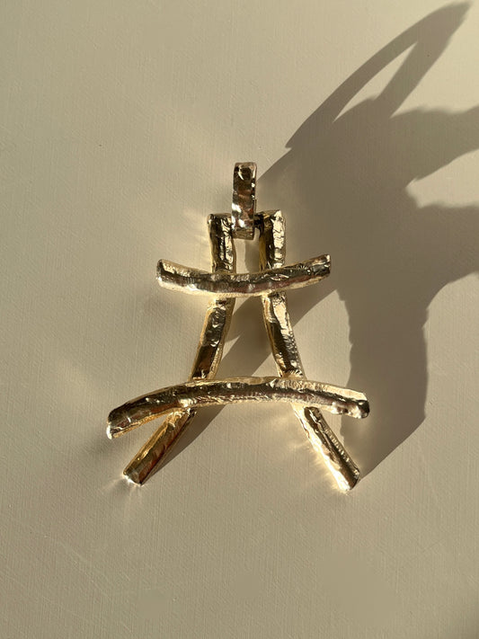 Pendentif argenté XXL Dolce vita