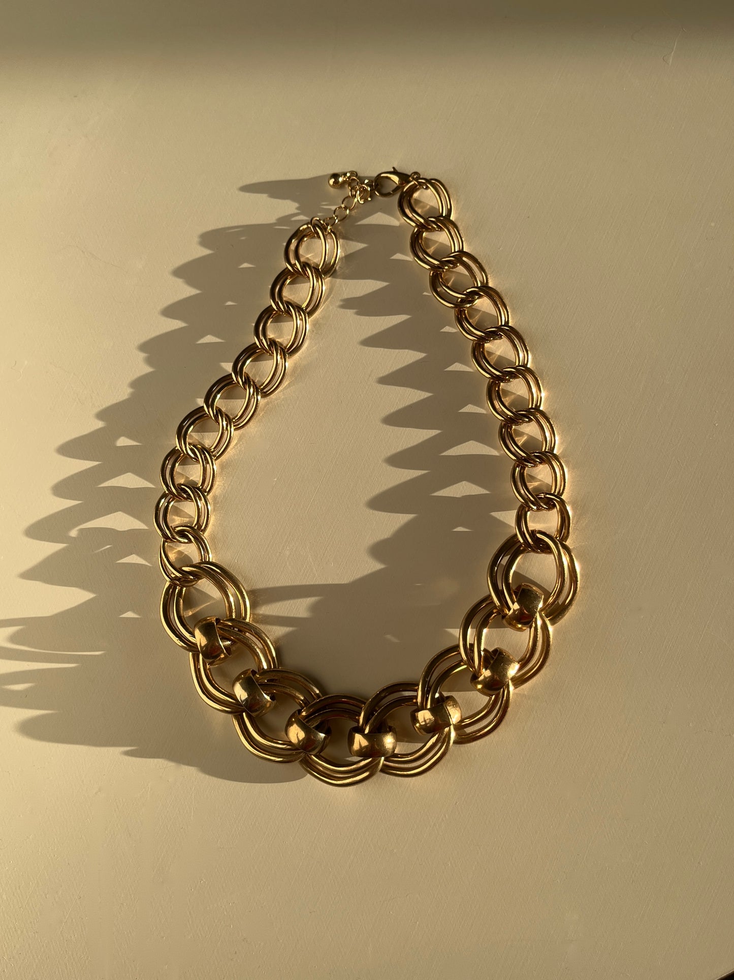 Collier chunky à double maillons