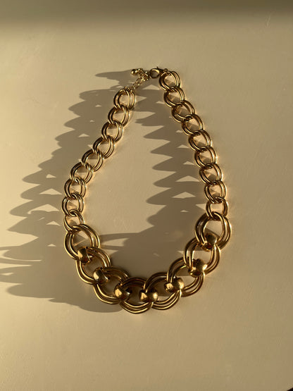 Collier chunky à double maillons