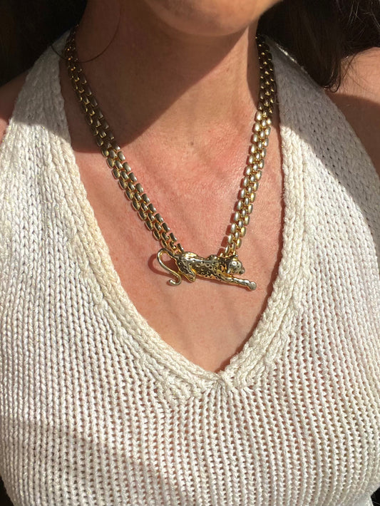 Collier panthère années 80