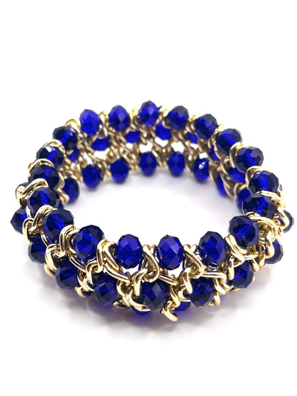 Bracelet à perles bleues