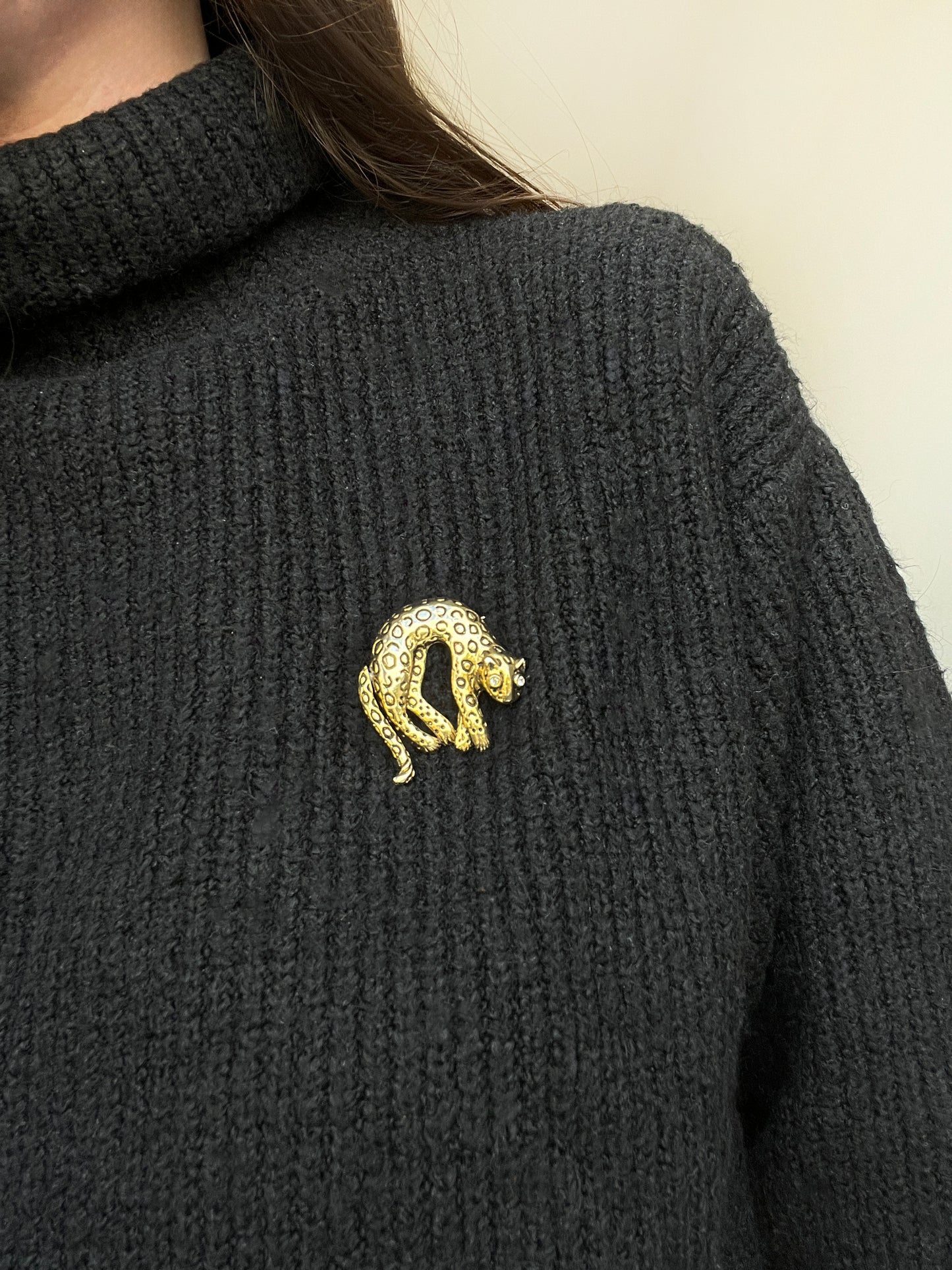 Broche panthère articulée