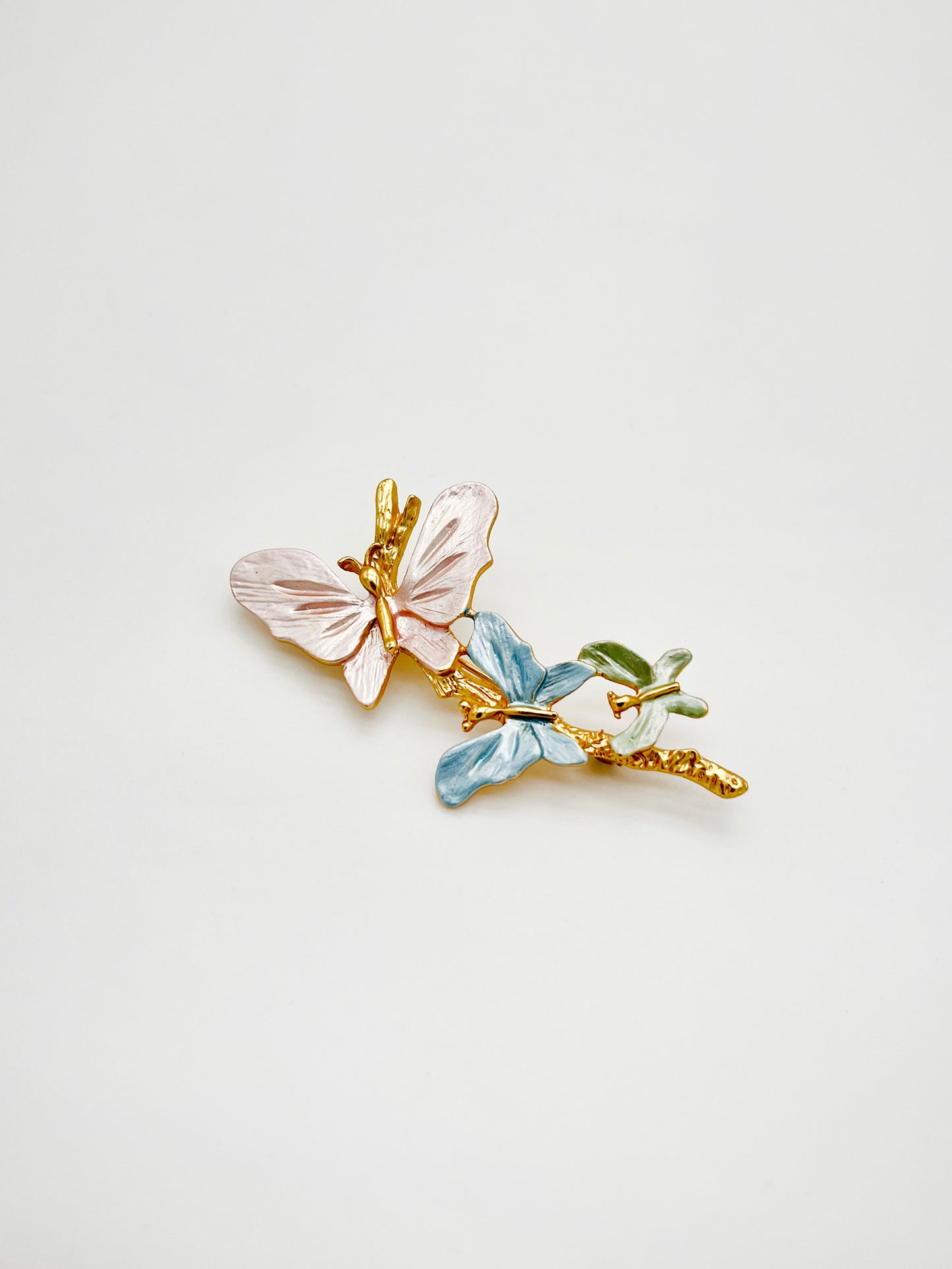 Broche papillons colorés