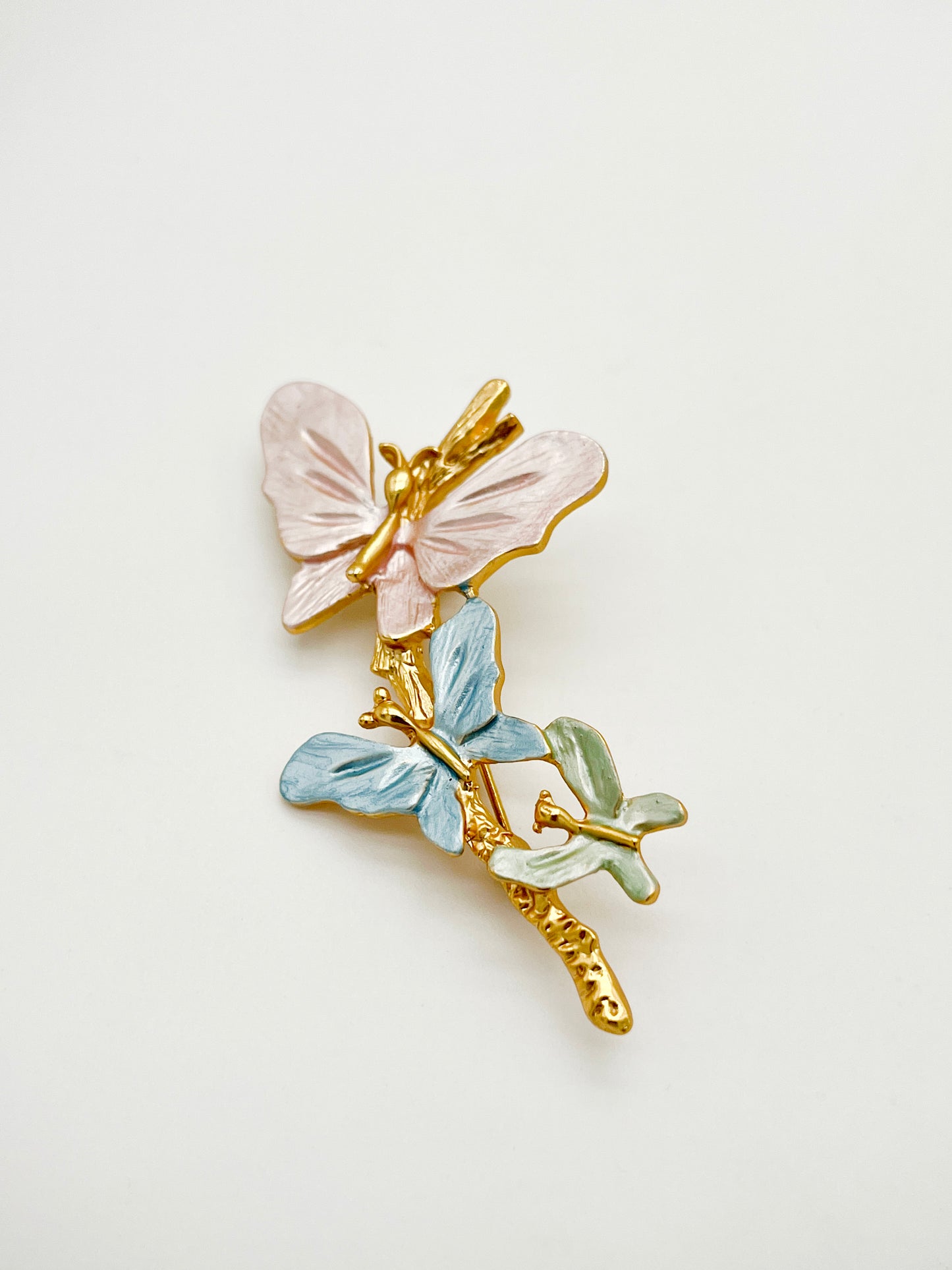 Broche papillons colorés