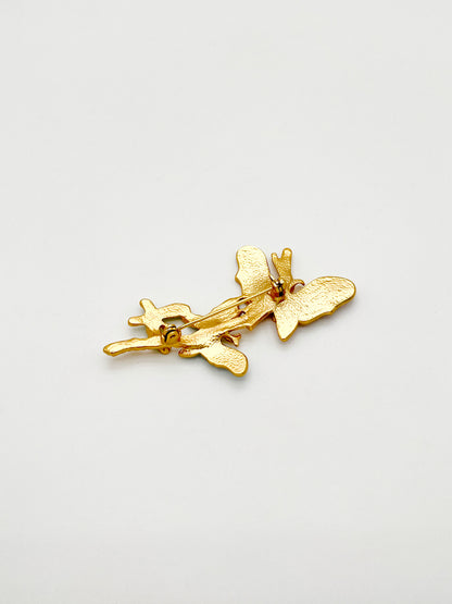 Broche papillons colorés