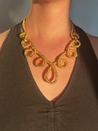 Ravissant collier Couture années 70 signé Grossé