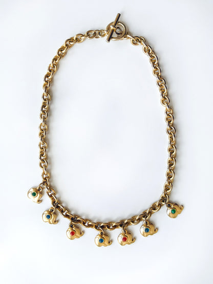 Collier à breloques éléphants