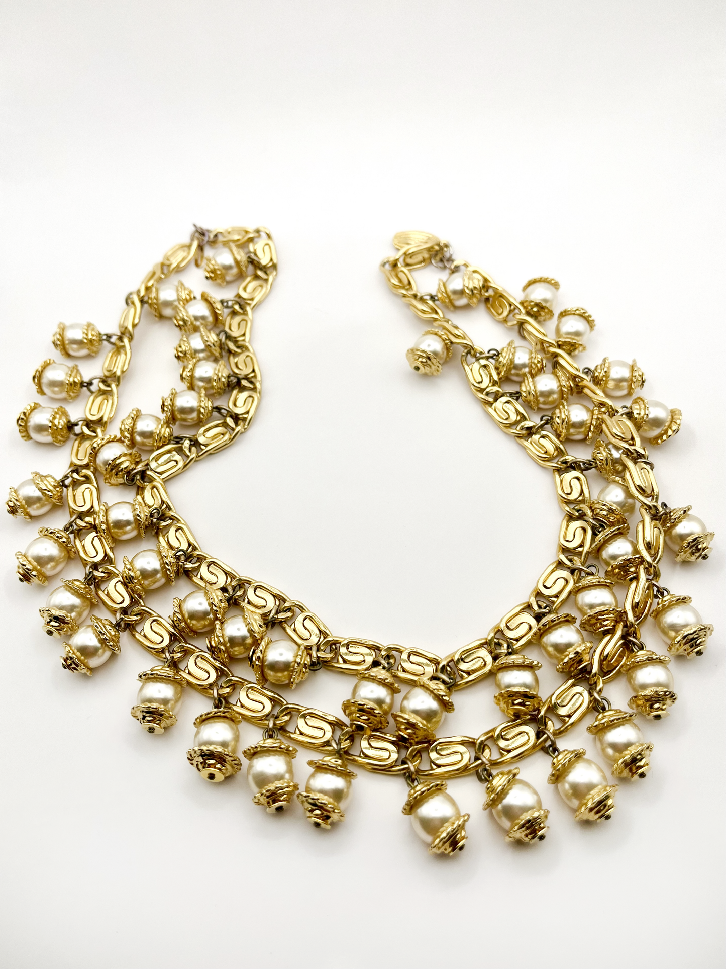 Collier double rang et perles