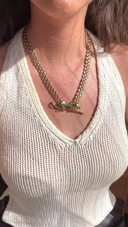 Collier panthère années 80