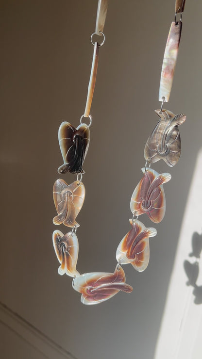 Collier poissons nacrés