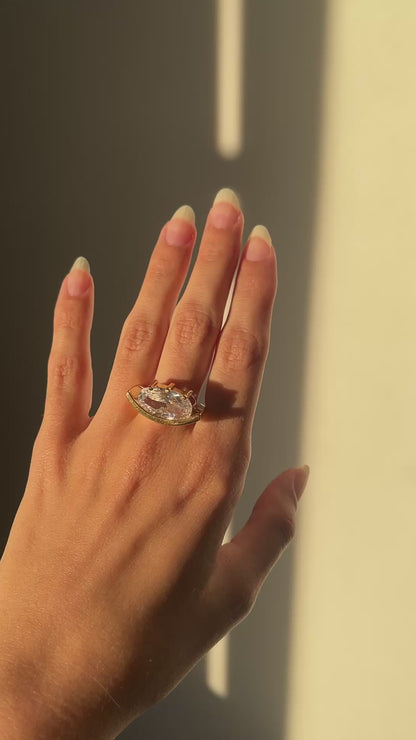 Magnifique bague plaquée or